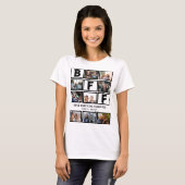Stijlvolle BFF Best Friends Forever 9 Photo Collag T-shirt (Voorkant volledig)