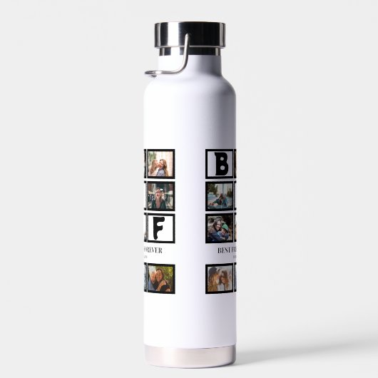 Stijlvolle BFF Best Friends Forever 9 Photo Collag Waterfles (Rechts)