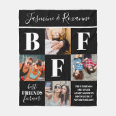 Stijlvolle BFF Besties Foto Collage Fleece Deken (Voorkant)