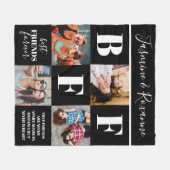 Stijlvolle BFF Besties Foto Collage Fleece Deken (Voorkant (Horizontaal))