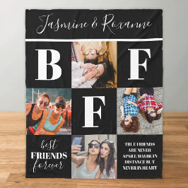 Stijlvolle BFF Besties Foto Collage Fleece Deken