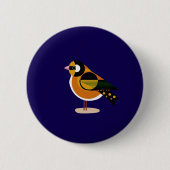 Stijlvolle Bird Button – Elegant gevederde accent (Voorkant)
