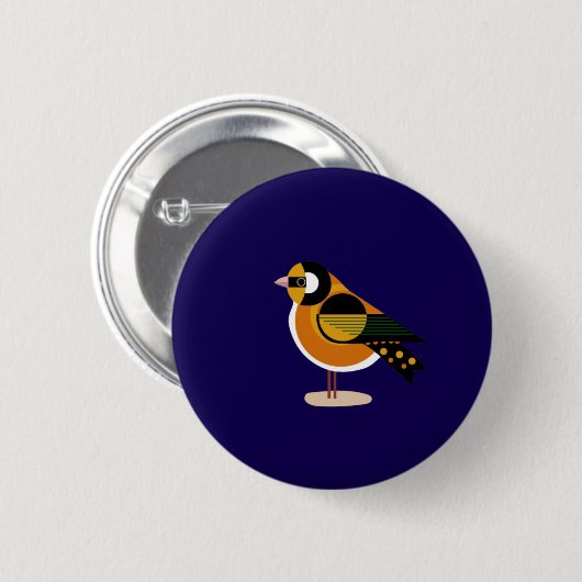 Stijlvolle Bird Button – Elegant gevederde accent (Voorkant /achterkant)