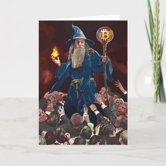 Stijlvolle Bitcoin - BTC crypto Bedankkaart (Voorkant)