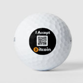 Stijlvolle Bitcoin - BTC crypto Golfballen (Voorkant)