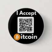 Stijlvolle Bitcoin - BTC crypto Ronde Button 5,7 Cm (Voorkant)