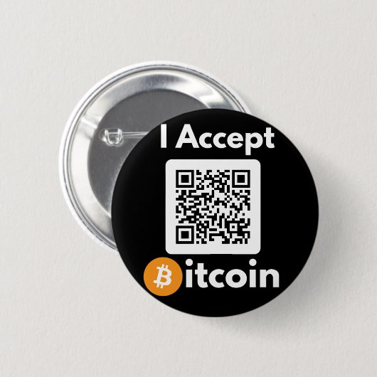 Stijlvolle Bitcoin - BTC crypto Ronde Button 5,7 Cm (Voorkant /achterkant)