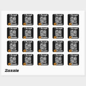 Stijlvolle Bitcoin - BTC crypto -Scan me qr Vierkante Sticker (Vel)