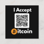 Stijlvolle Bitcoin - BTC crypto Vierkante Visitekaartje (Achterkant)