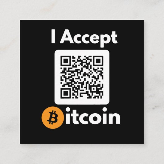 Stijlvolle Bitcoin - BTC crypto Vierkante Visitekaartje (Achterkant)