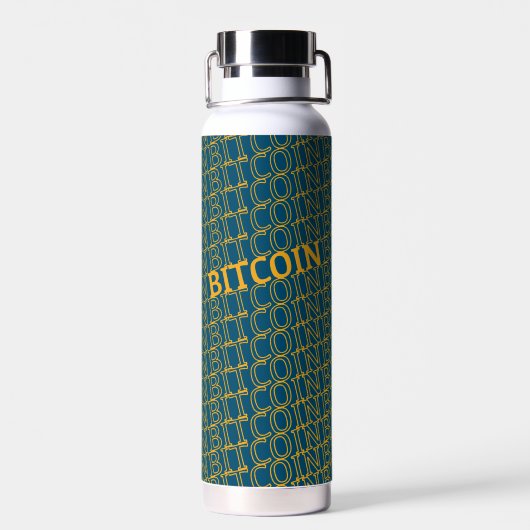 Stijlvolle Bitcoin - BTC crypto Waterfles (Achterkant)