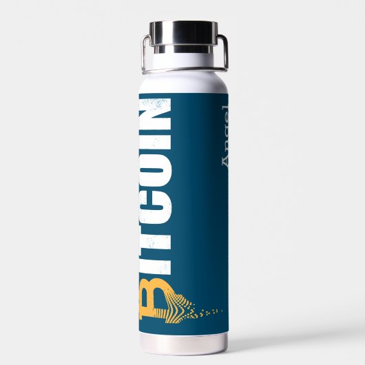 Stijlvolle Bitcoin - BTC crypto Waterfles (Achterkant)
