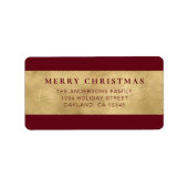 Stijlvolle Black and Faux Gold Christmas Classic Etiket (Voorkant)