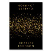 Stijlvolle Black and Gold Glitter | Kaarten plaats (Voorkant)