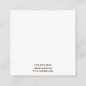 Stijlvolle Black and White Dragon Tattoo Artist Vierkante Visitekaartje (Achterkant)