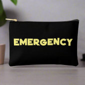 Stijlvolle Black & Bold Yellow Script Emergency Etui