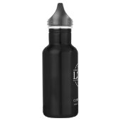 Stijlvolle Black Corporate Company Business Logo Waterfles (Links)