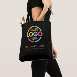 Stijlvolle Black Gold Business Bedrijf Logo Tote Bag