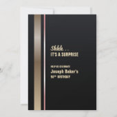 Stijlvolle Black Gold Surprise 50ste verjaardagsfe Kaart (Achterkant)