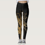 Stijlvolle Black Gold Tree of Life Yoga Leggings<br><div class="desc">Dit ontwerp werd gecreeerd door digitale kunst. Het kan worden gepersonaliseerd door de aanpassingsknoop te klikken en de kleur te veranderen, een naam, initialen of uw favoriete woorden toe te voegen. Neem contact met me op colorflowcreations@gmail.com als je dit ontwerp op een ander product wilt gebruiken. Koop mijn oorspronkelijke abstracte...</div>