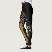 Stijlvolle Black Gold Tree of Life Yoga Leggings (Links)