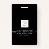 Stijlvolle Black ID Kaart Moderne minimalistische  Badge (Achterkant)