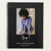 Stijlvolle Black ID Kaart Moderne minimalistische  Planner (Voorkant)