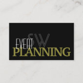 Stijlvolle Black Olive Green Monogram en foto Visitekaartje (Voorkant)