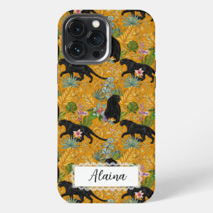 Stijlvolle Black Panther Jaguar Maximalistische Aa iPhone 13 Pro Max Hoesje