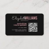 Stijlvolle Black & Pink Beauty Aesthetics Korting  Visitekaartje (Voorkant)