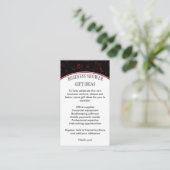 Stijlvolle Black Red BUSINESS SHOWER Informatiekaartje (Staand voorkant)