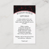 Stijlvolle Black Red BUSINESS SHOWER Informatiekaartje (Voorkant)