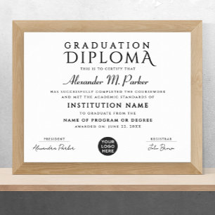 Stijlvolle Black White Class Appreciation Logo Awa Poster