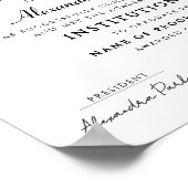 Stijlvolle Black White Class Appreciation Logo Awa Poster (Hoek)