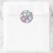 Stijlvolle bladeren ronde sticker (Tas)