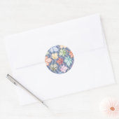 Stijlvolle bladeren ronde sticker (Envelop)