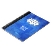 Stijlvolle blauw gepatenteerde gepersonaliseerde c notitieboek (Linkerzijde)