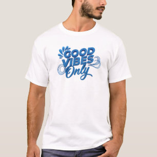 Stijlvolle Blauwe ALLEEN GOEDE VIBES Stijlverklari T-shirt