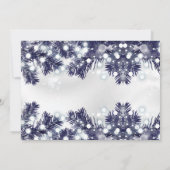 Stijlvolle blauwe bloem licht verjaardagsfeestje kaart (Achterkant)