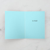 Stijlvolle Blauwe Bloemen Begin van Alles Quote Kaart (Binnen)