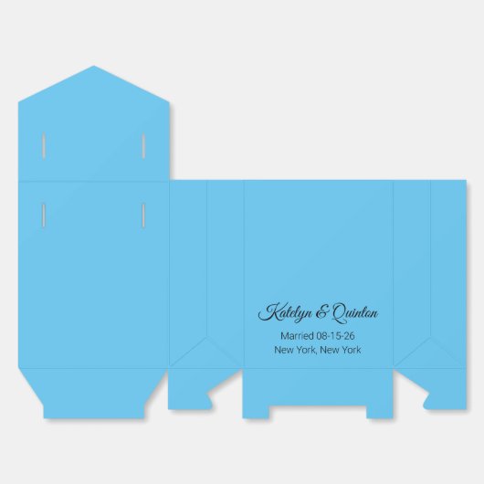 Stijlvolle Blauwe Bruiloft Bedankdoosjes (Ongevouwen)