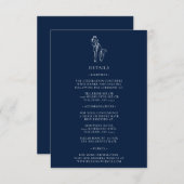 Stijlvolle blauwe bruiloft paar bruiloft details (Voorkant / Achterkant)