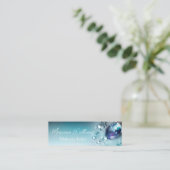 stijlvolle blauwe diamanten make - up artiest qr c mini visitekaartje (Staand voorkant)