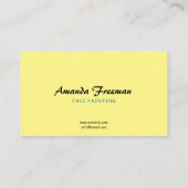 Stijlvolle Blauwe en Gele Partij Gezicht Schilder Visitekaartje (Achterkant)