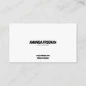 Stijlvolle Blauwe en Witte Kunstenaar Gezicht Schi Visitekaartje (Achterkant)