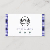 Stijlvolle Blauwe en witte zwelgen met Logo Visitekaartje (Voorkant)