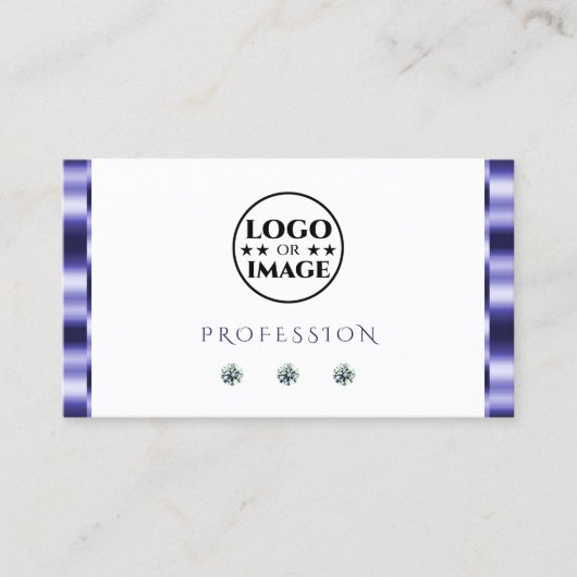 Stijlvolle Blauwe en witte zwelgen met Logo Visitekaartje (Voorkant)