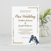 Stijlvolle blauwe grijze vogels op een vertakkings kaart (Staand voorkant)