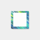 Stijlvolle blauwe groene geel Post-it notities Post-it® Notes (Voorkant)