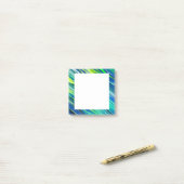 Stijlvolle blauwe groene geel Post-it notities Post-it® Notes (Op bureau)